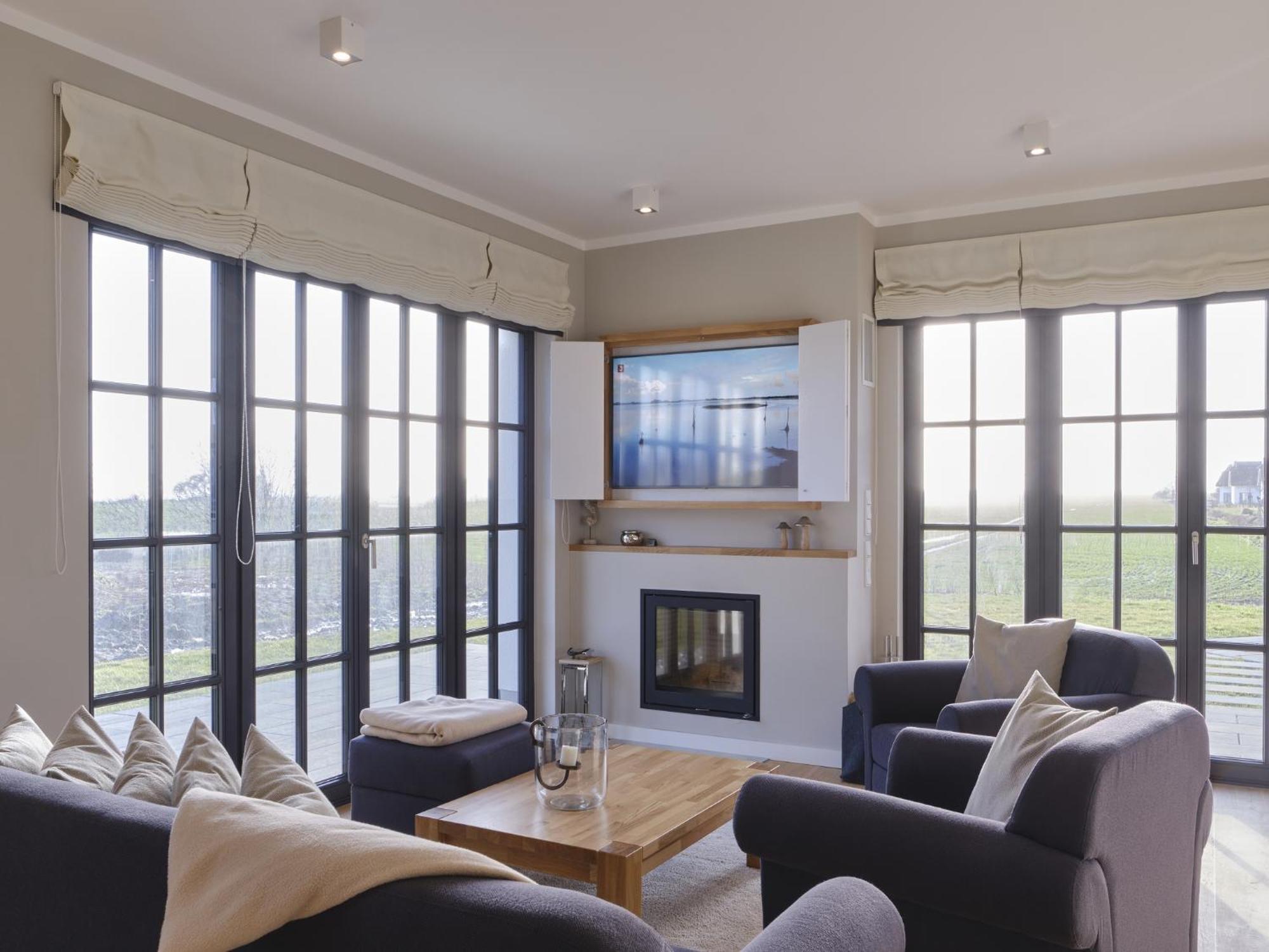 Reetland Am Meer - Luxusplus Reetdachvilla Mit 4 Schlafzimmern, Aussensauna, Loungebereich Und Kamin G07 Dranske Luaran gambar