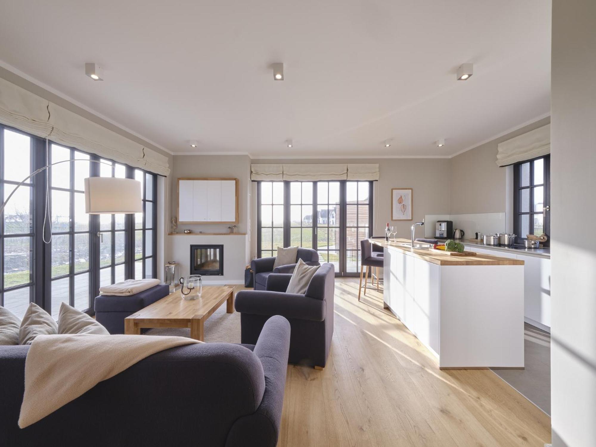 Reetland Am Meer - Luxusplus Reetdachvilla Mit 4 Schlafzimmern, Aussensauna, Loungebereich Und Kamin G07 Dranske Luaran gambar
