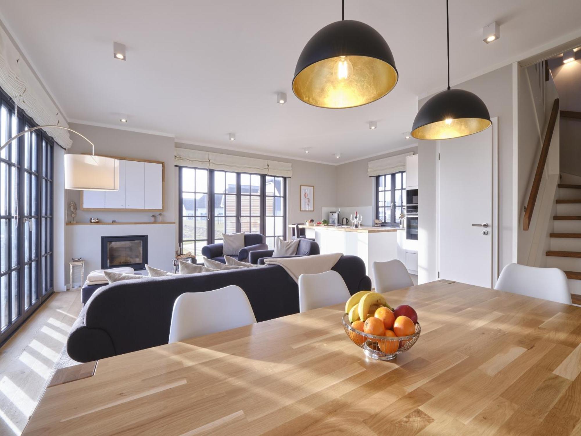 Reetland Am Meer - Luxusplus Reetdachvilla Mit 4 Schlafzimmern, Aussensauna, Loungebereich Und Kamin G07 Dranske Luaran gambar